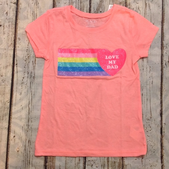 The Children's Place Other - Coral Glitter Girls Shirt. The Children Place